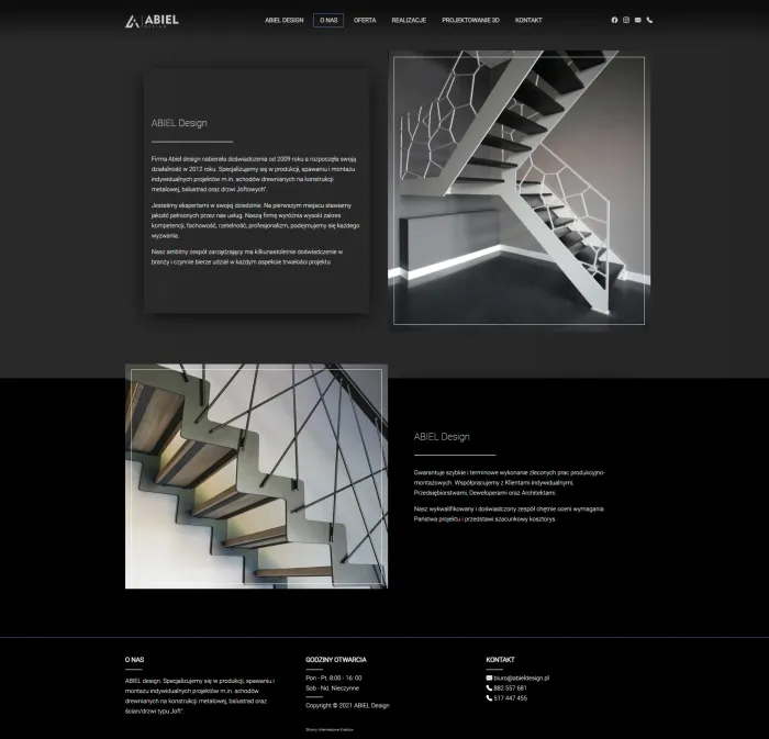 Strona WWW dla firmy WWW ABIEL Design