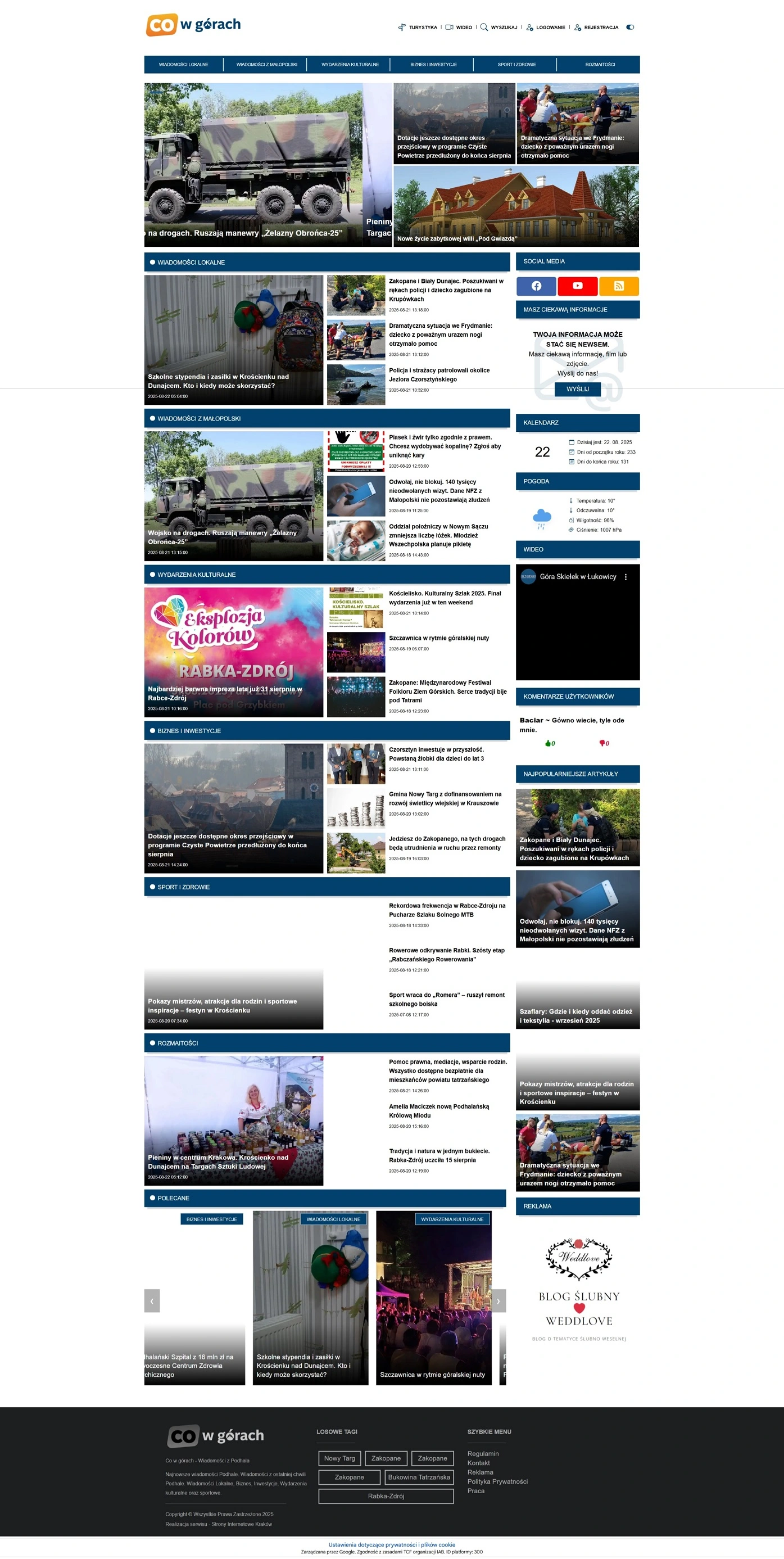 Serwis informacyjny - Co w górach