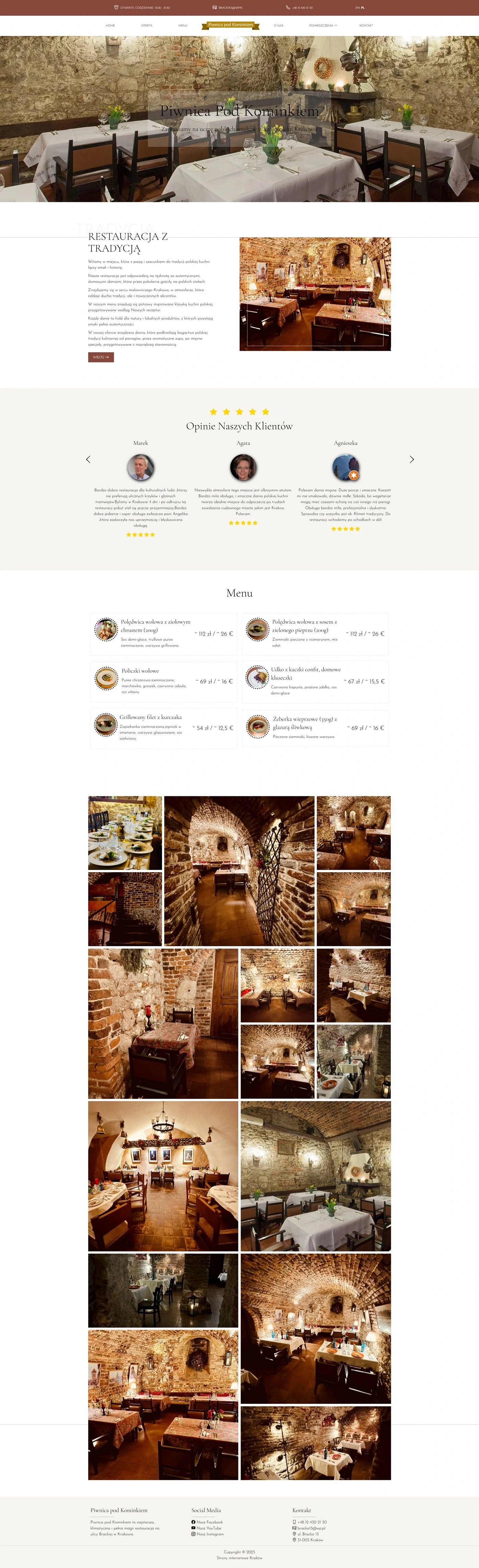 Strona Internetowe dla Restauracji