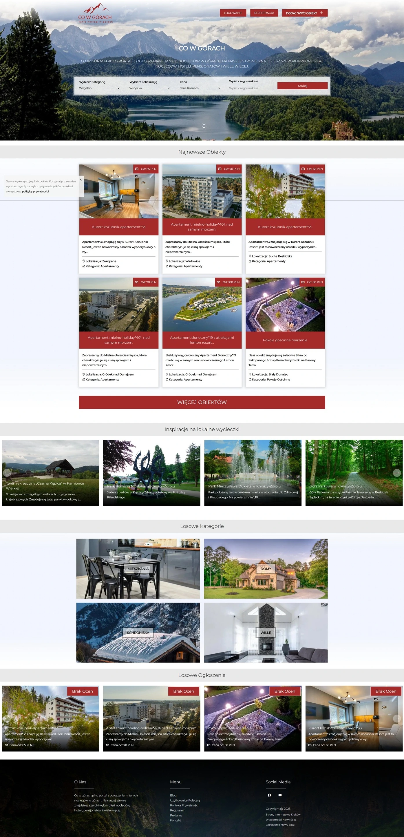  Turystyka Co w Górach - Tanie noclegi w górach